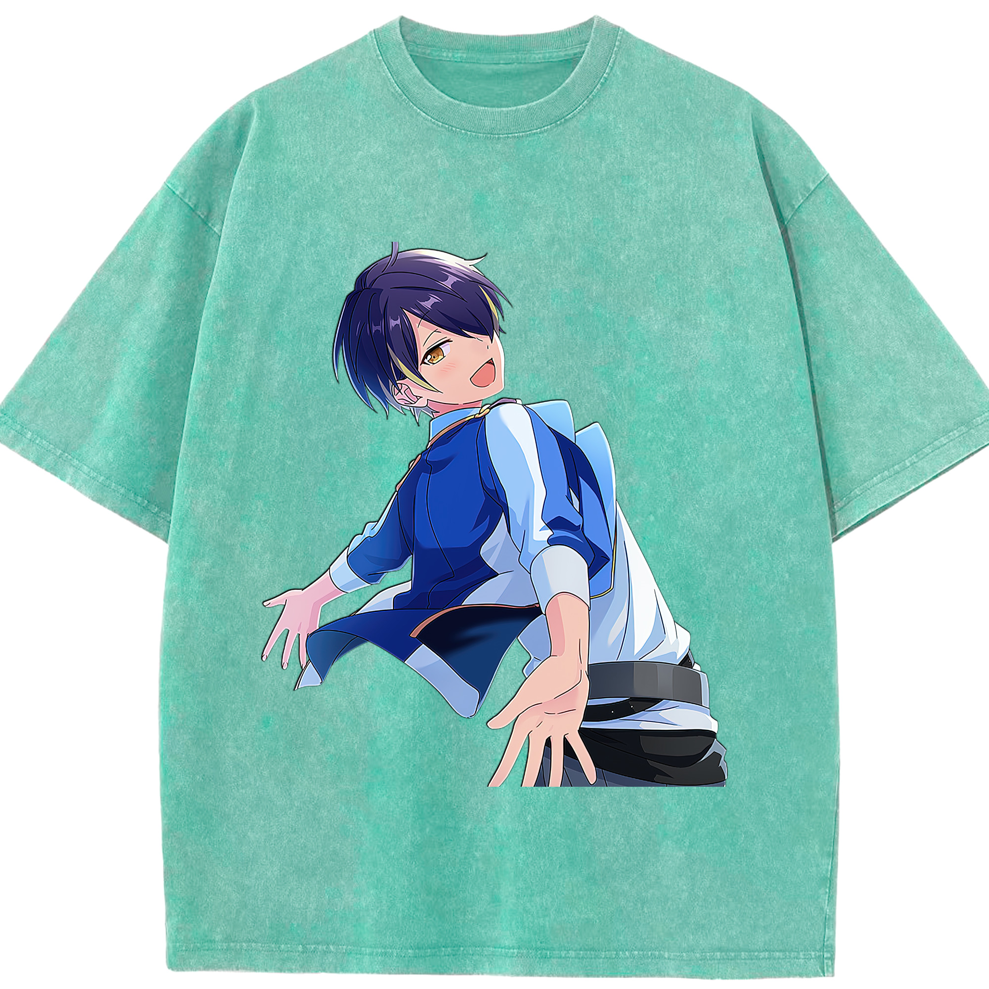 （画像用） あんさんぶるスターズ! Ensemble Stars 綿100% ヴィンテージ風 半袖Tシャツ（フロントプリント）
